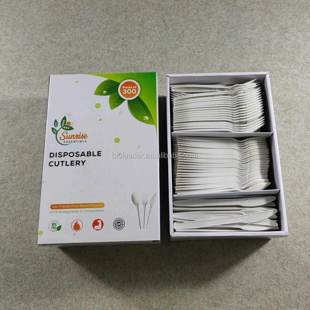 Wholesale Compostable Cutlery Sets Heavy Duty Fork Spoon And Knife