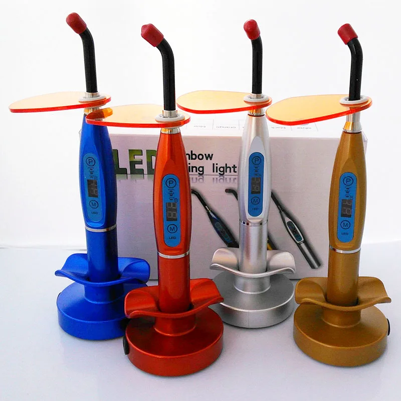 
Rainbow LED Curing Light/Colorful Plastic Wireless Dental Light Cure Unit 