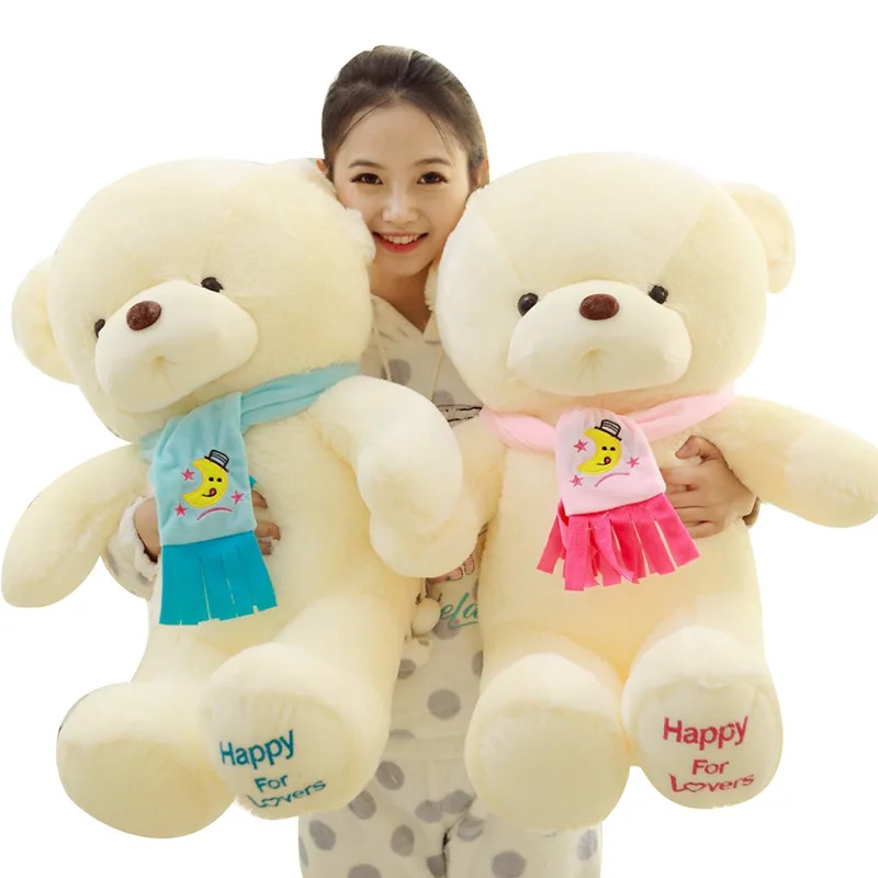 White Scarf Ted-dy Bear cartoon plush toys Stuffed Animal Toys Soft Ted-dy Bear For Girlfriend Valentines Gift