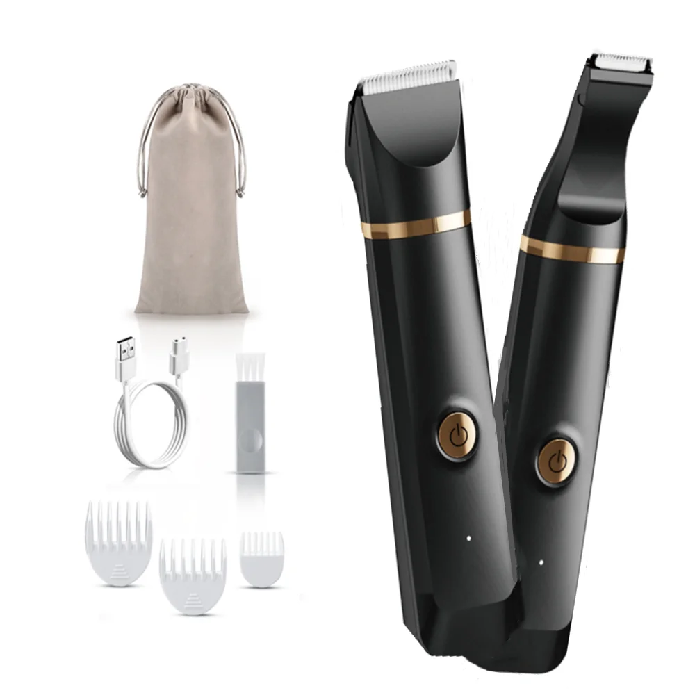 Cordless 2 IN 1 wholesale waterproof rechargeable beard trimmer epilator for men body electric shaver for men balls