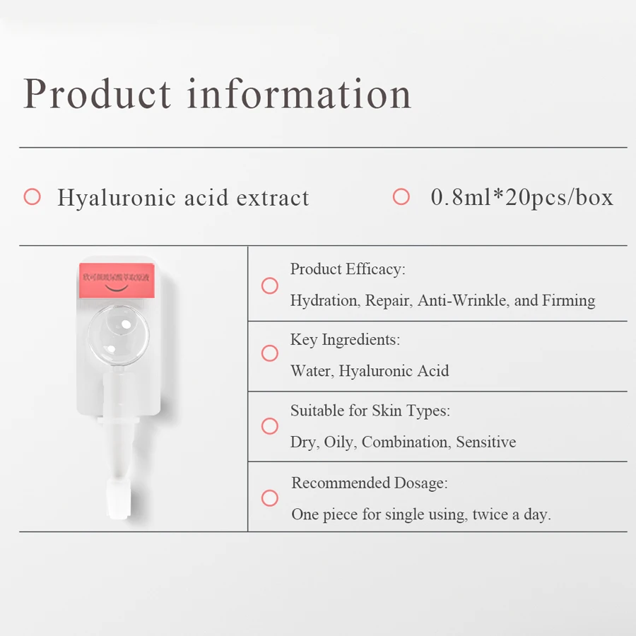 New arrival Skformula hyaluronic acid concentration for reduce wrinkles