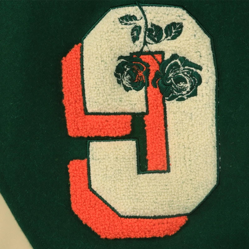 OEM Custom chenille embroidery leather sleeve baseball letterman varsity jacket for men