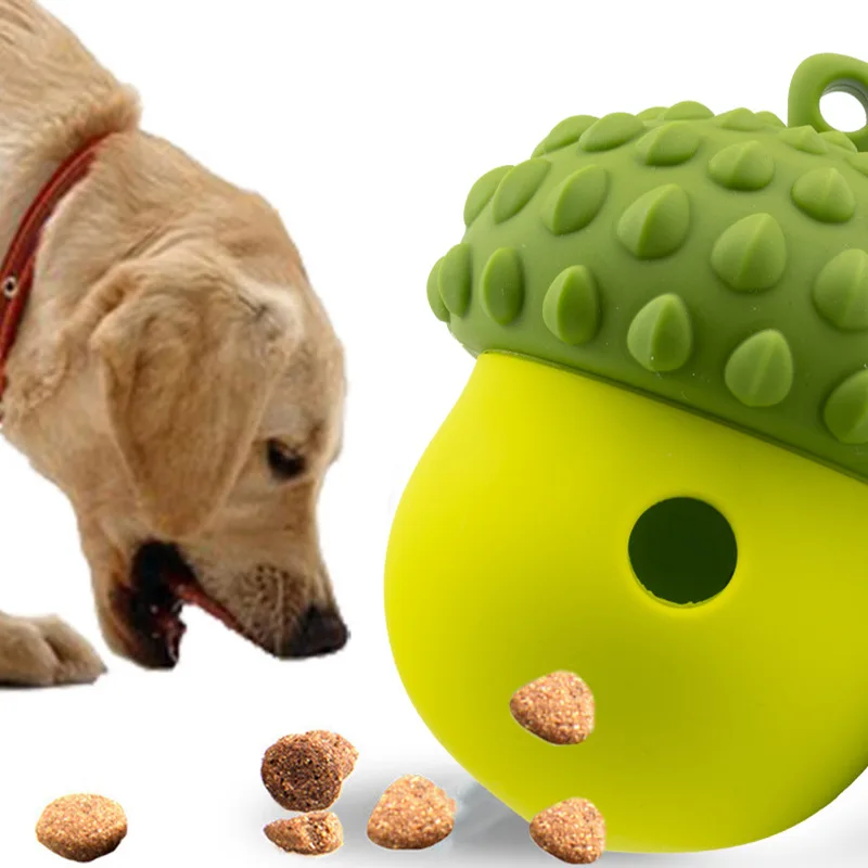 New nut silicone Slow food Cat dog gnawing tooth grinding interactive toy pet toy leaky food device