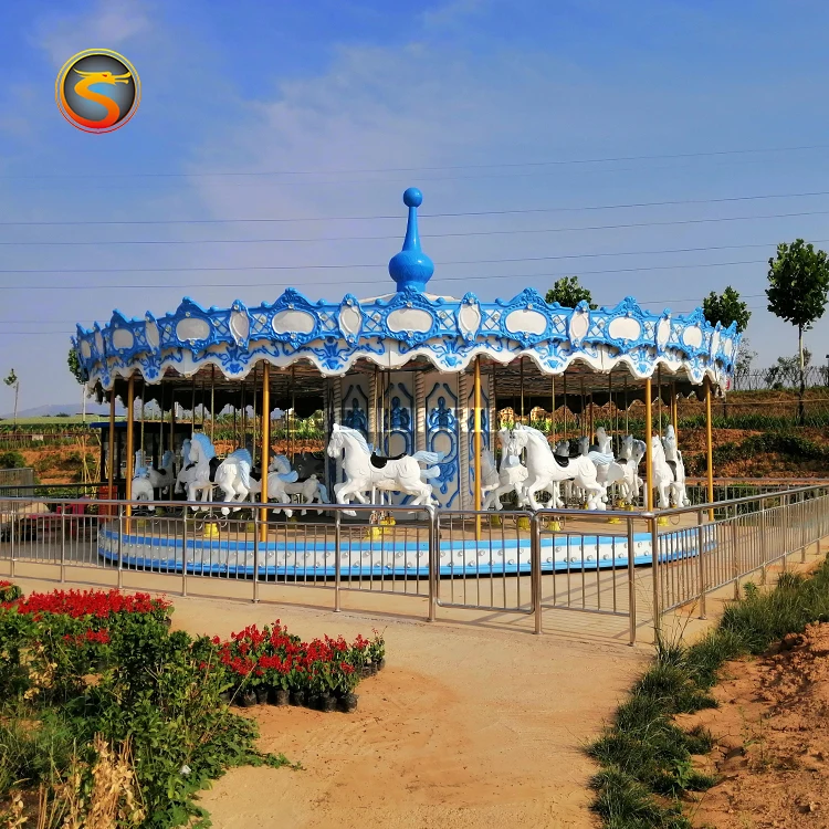 European Amusement Park Luxury Electric Outdoor Kids Ride Used Carousel Horse Ride For Sale