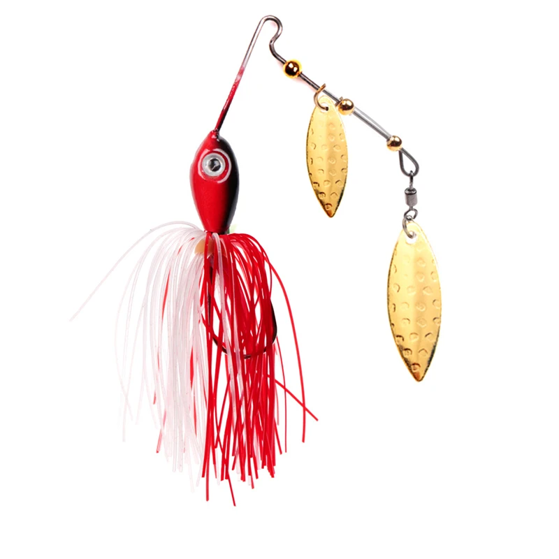 Buzzbait Lure 17G Spinnerbait Skirts Metal Jigging Spoon Fishing Jig Head Swimbait For Bass Metal Sequin Lure