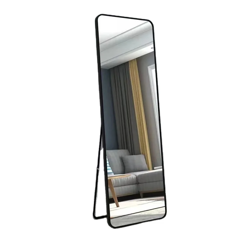 Beauty Salon Rose Gold Long Framed Full Length Door and Wall Mirror Two Way Mirrors