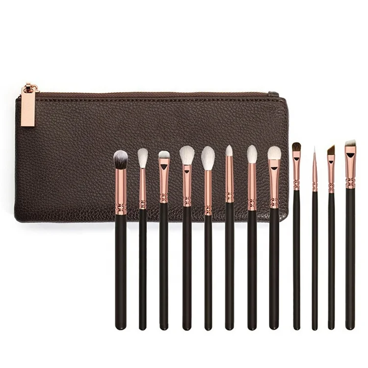 
Professional Wood Handle Natural Hair 15pcs Makeup Brush Set with Luxury Cosmetic PU Bag 