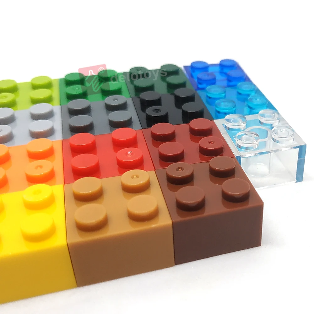 DELO игрушки (31 цвет) DIY части 2x2 пластиковый строительный блок кирпич 2*2