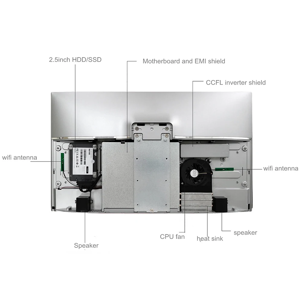 High Quality Desktop PC 23.8 Inch Monoblock Core i3 i5 i7 Gaming PC Core i9 9900k rtx 2080 ti 16gb ddr4 All In One Computers