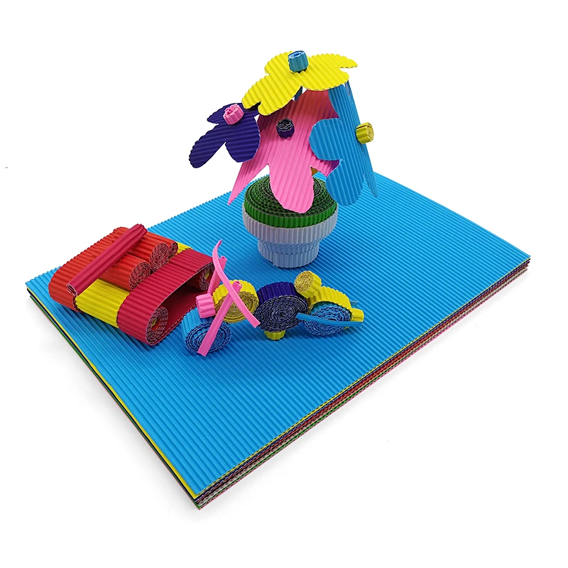 Цветной картон для упаковки подарков, 50*70 см, сделай сам, ручная работа, A4, гофрированная бумага