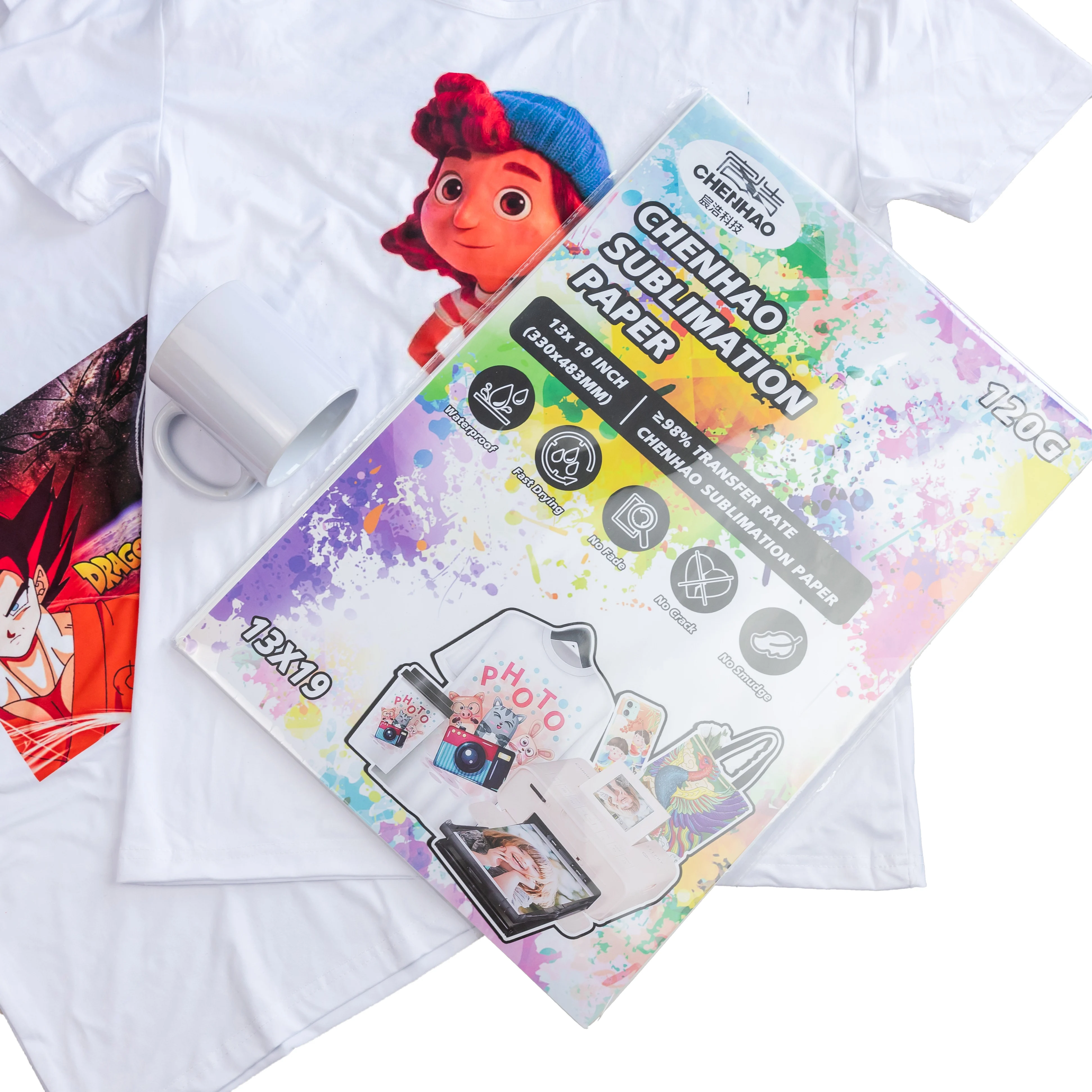 Fast Dry High Transfer Rate Heat Transfer Paper Dye Sublimation White Paper for Heat Press Machine