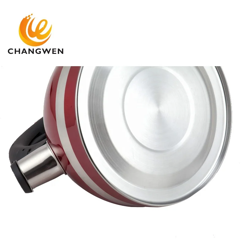 3L colorful print kettle stainless steel for hotel with blue paint