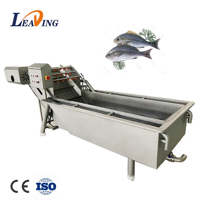 SDLEADING Automatic Seafood Fish Bubble Washing Machine Shrimp Cleaning Machine