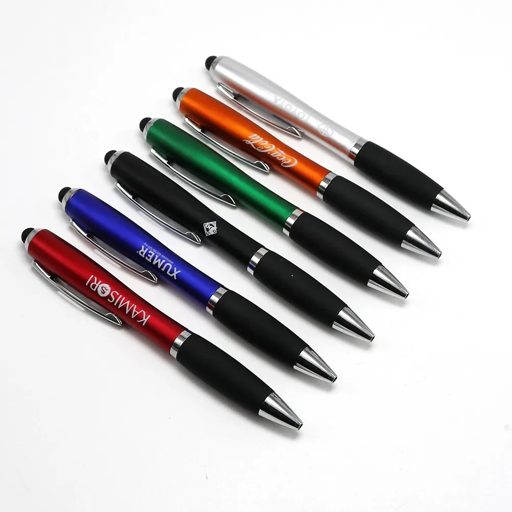 Promotional wholesale custom logo LED ballpoint pens