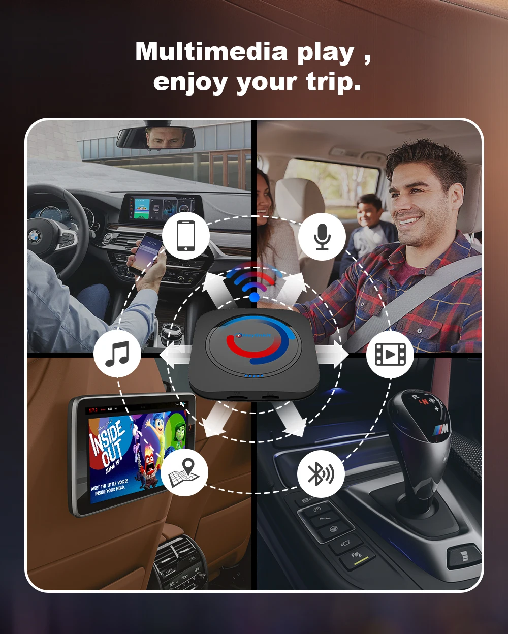 NEW streaming box Google Play Store 8+128GB carplay ai box for Deepal wireless carplay