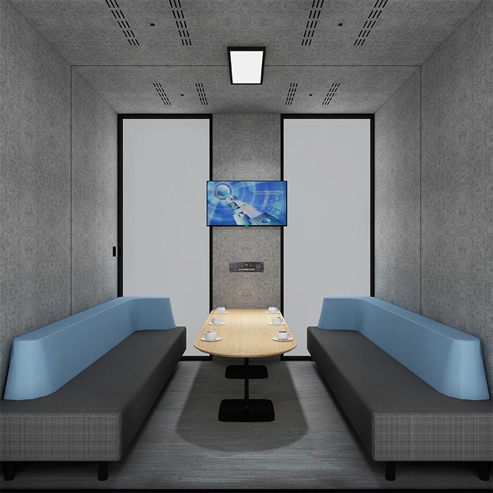 Telebooth Large Size Soundproof Meeting Booth  Soundproof Office Pods Acoustic Meeting Room Soundproof Booth