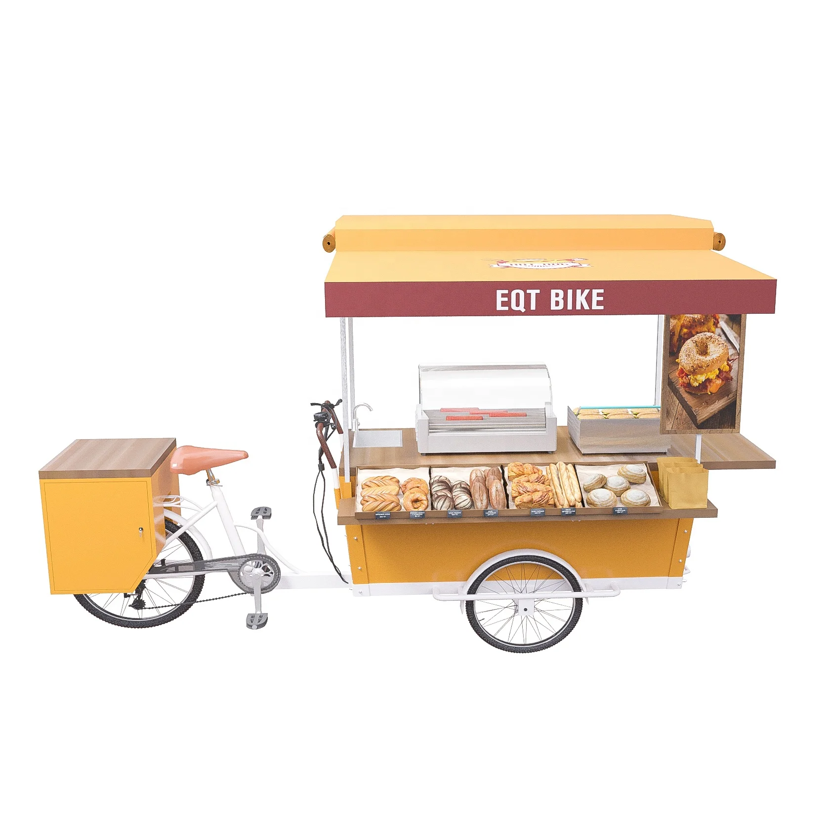 2020 Best Price GAS Food Truck Electric Tricycle Cargo Bike Tricycle