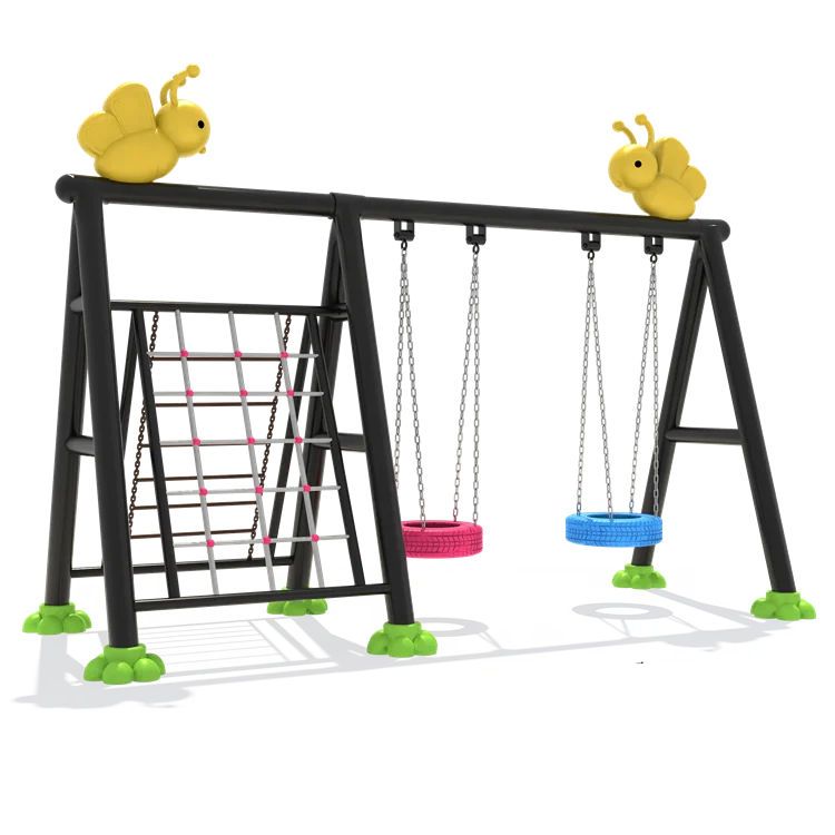 High quality Kids outdoor playground swing with secure kids garden swing for Easy Install Metal Frame Swing