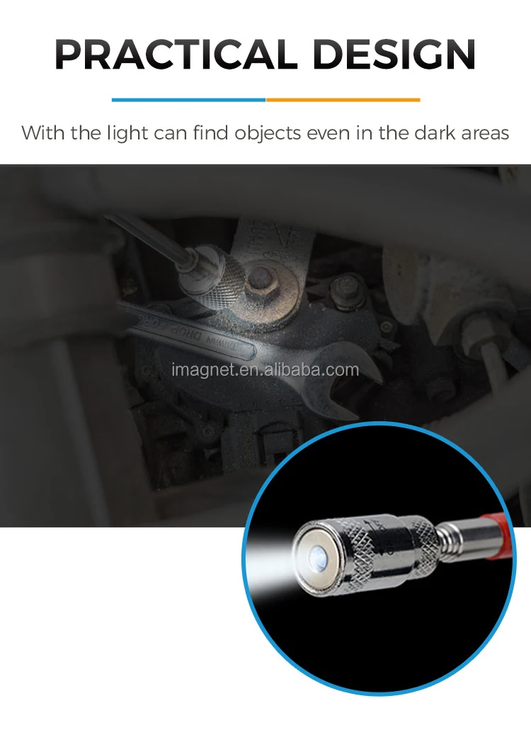 Telescopic Magnetic Pickup Tool, 15LB Magnet Stick, 30.5" Stainless Steel Extendable Magnet Pick-Up