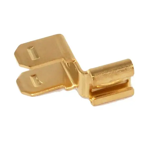 Custom OEM Closed End Crimp Terminal Tin Plated Brass Closed Barrel Terminals Auto Home Appliance Right Angle Crimp Terminal