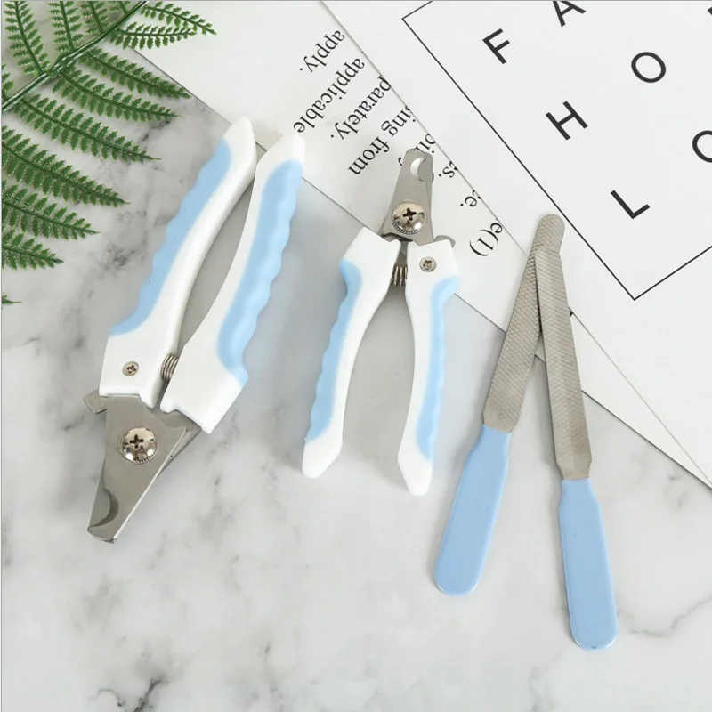 Hot Sale Pet Nail Clippers Cleaning Set Splash Proof Baffle Design Manicure Pliers With File