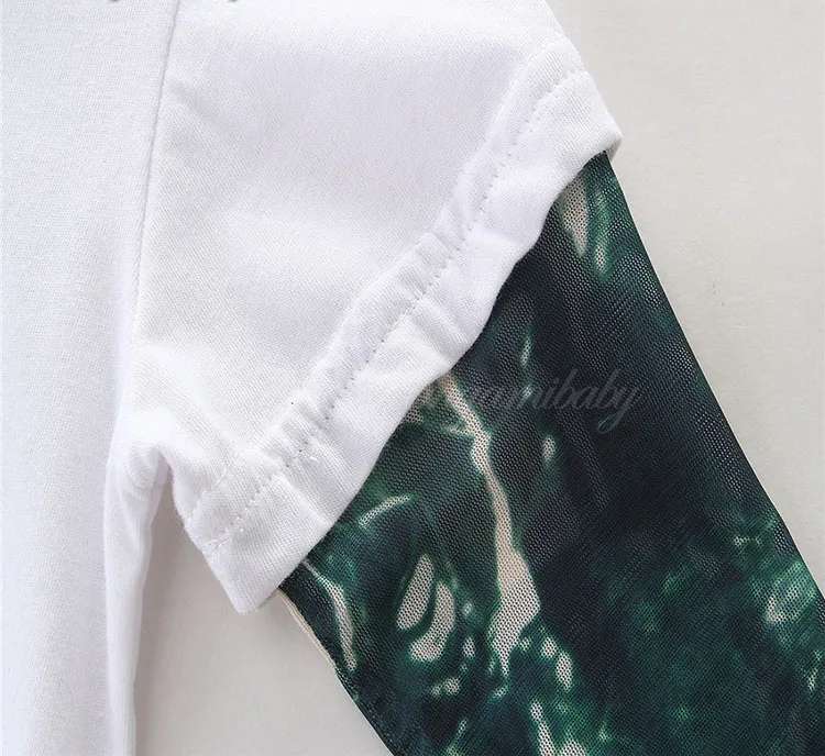 KidsGirls Short Sleeve Jumpsuit Bodysuit Children Casual Outfits 80-120 Size Summer Set Cute Girl Infants Clothes Sets