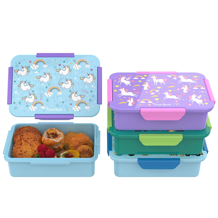 Силиконовый контейнер для закусок детей хранения еды Ланч-бокс Детский мультфильм