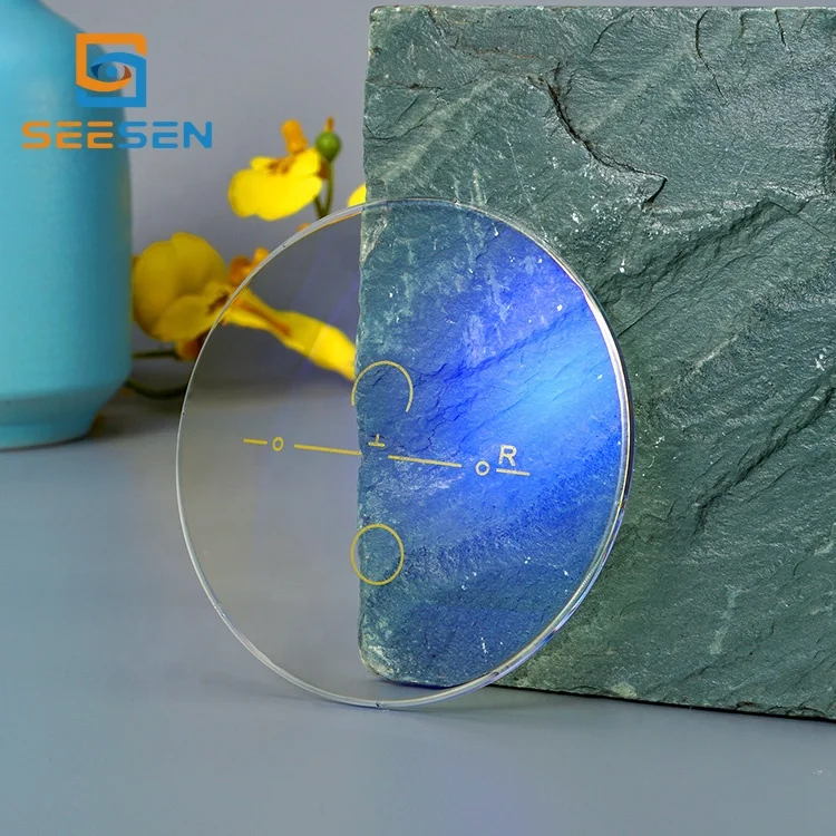 Danyang factory price 1.56 blue cut uv420 progressive HMC multifocal photochromic eyeglasses lenses