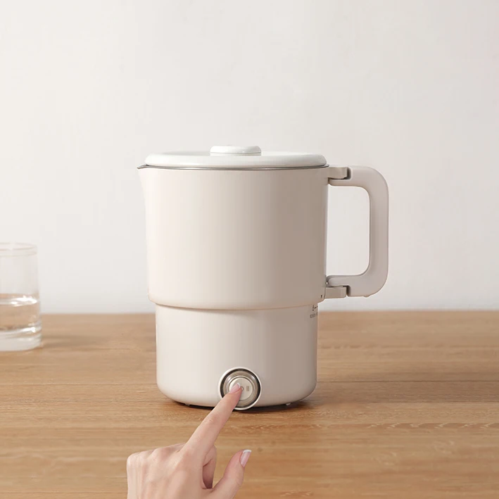 Household Folding Portable Travel Water Kettle Stainless Steel Electric Water Cup Noodle Pot Cooking Kettle