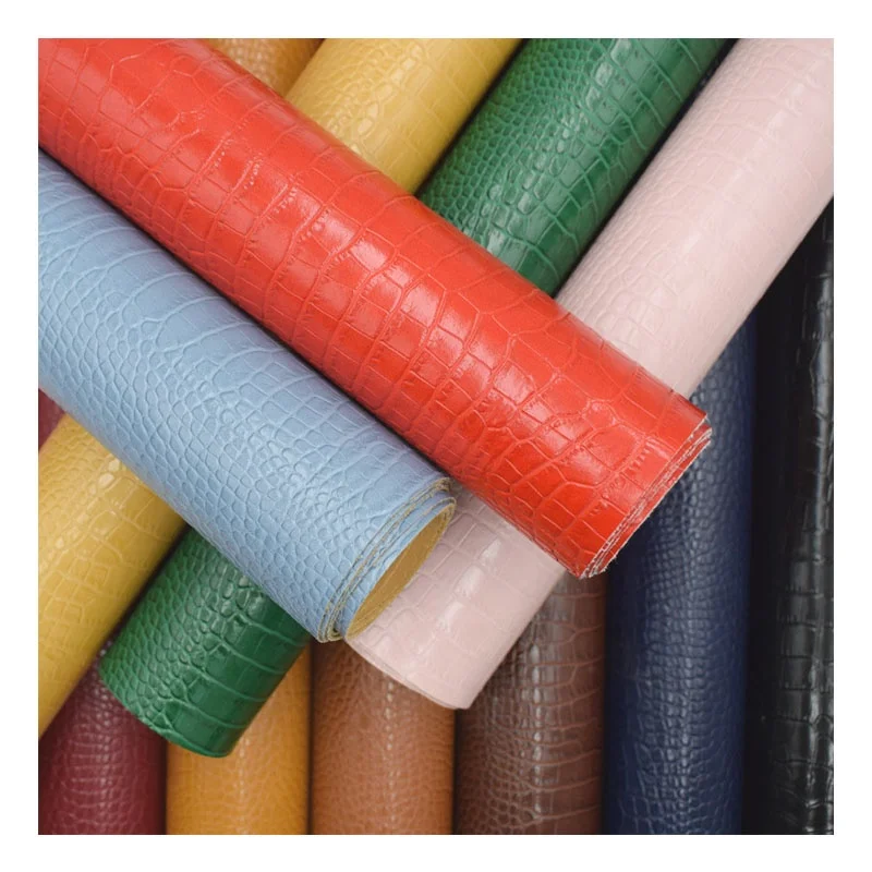 Crocodile Embossed Design PU Synthetic Leather For The Production of Bags and Handbags Shoes Crocodile Belt