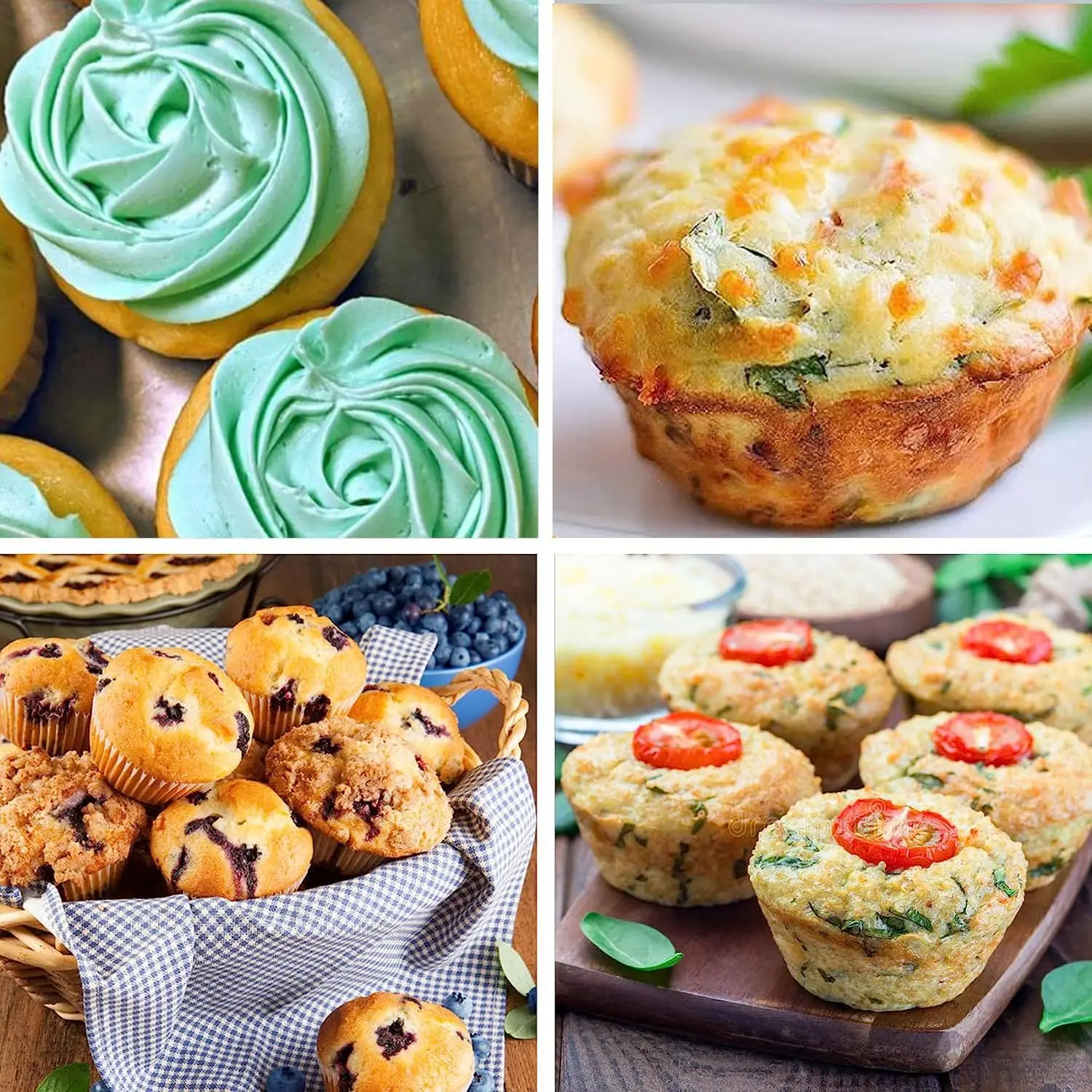 12 Cups Silicone Muffin Pan - Nonstick Cupcake Pan 1 Pack Regular Size Silicone Mold for Baking