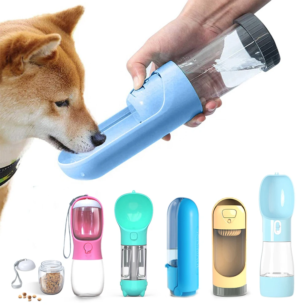 Drop-proof and retractable design does not occupy bag space pet dog water bottle pet