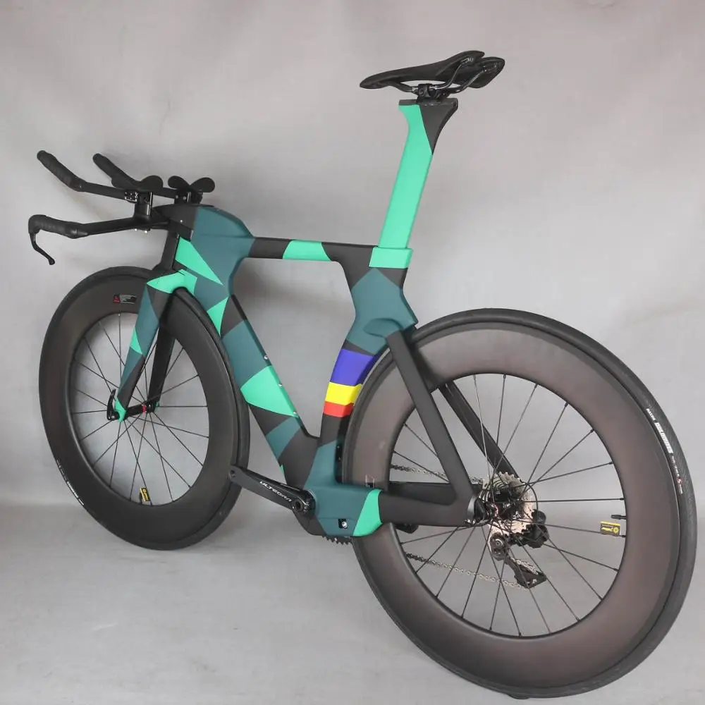 2021 TT bike time trial bicycle Camouflage paint   Time Trial complete carbon  bike FM-TT01 with SHIMAN0 R8060 groupset