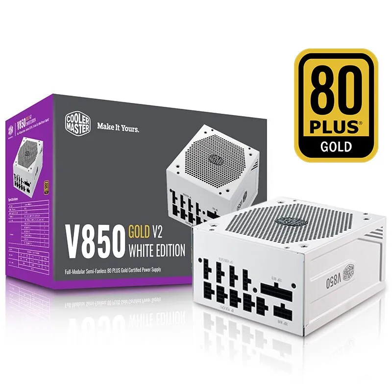 Кулер Мастер золото V2 850W белый gaming100V компьютерный блок питания