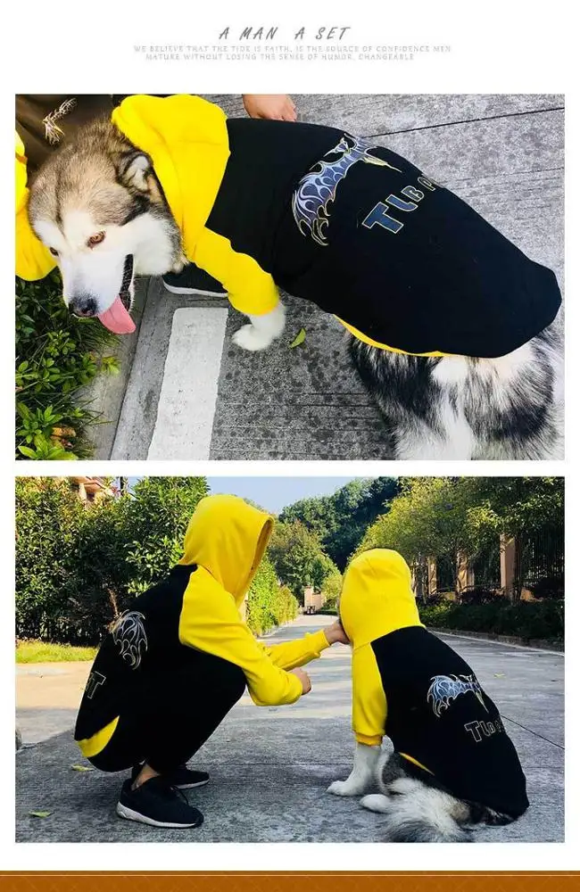 Pet Hoodie Cat Match Owner and Dog large Dog Pet bat Clothes Full Size