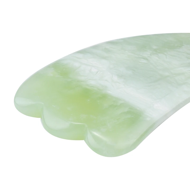 
2020 Best Seller Custom Logo Natural Green Jade Massage Skin Gua Sha High Quality Real Xiuyan Jade Guasha 