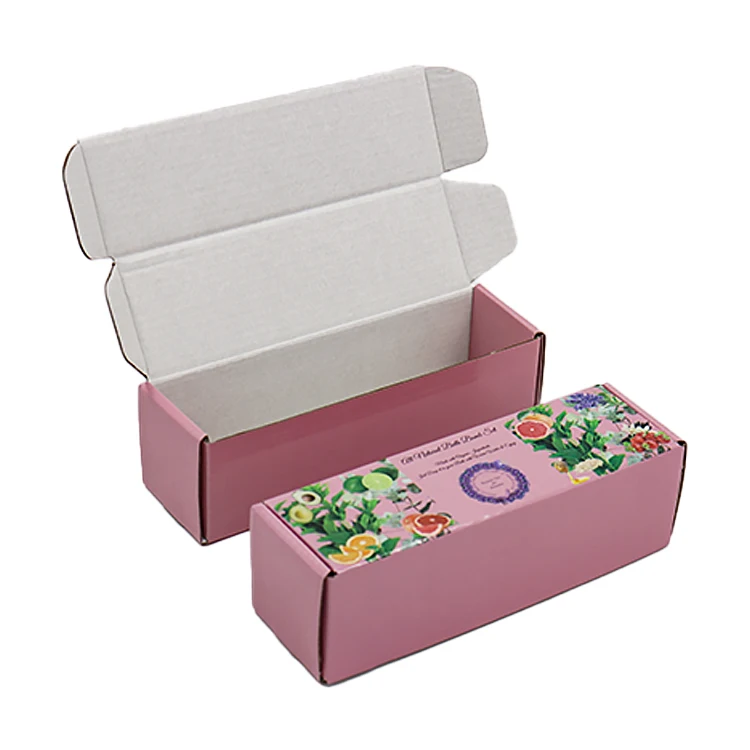 W172 Custom Logo Printing Colorful Cosmetic E-flute Cardboard Packaging Box High Quality Corrugated Paper Box Mail Box