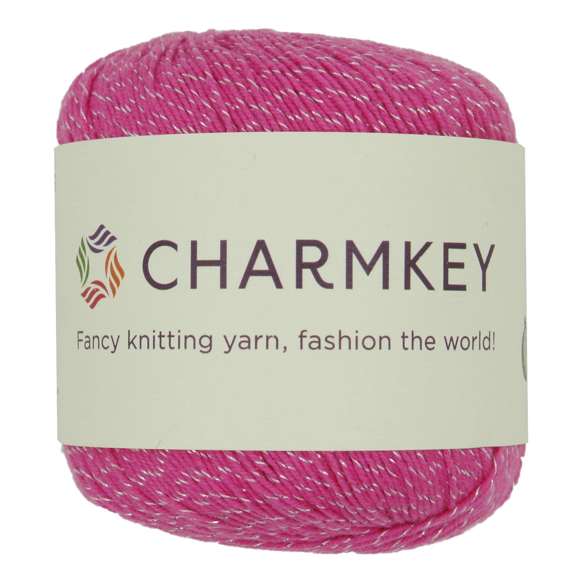 Яркая тонкая хлопчатобумажная пряжа Charmkey из чистого золота с металлическим покрытием вязаный крючком текстиль для одежды ручной