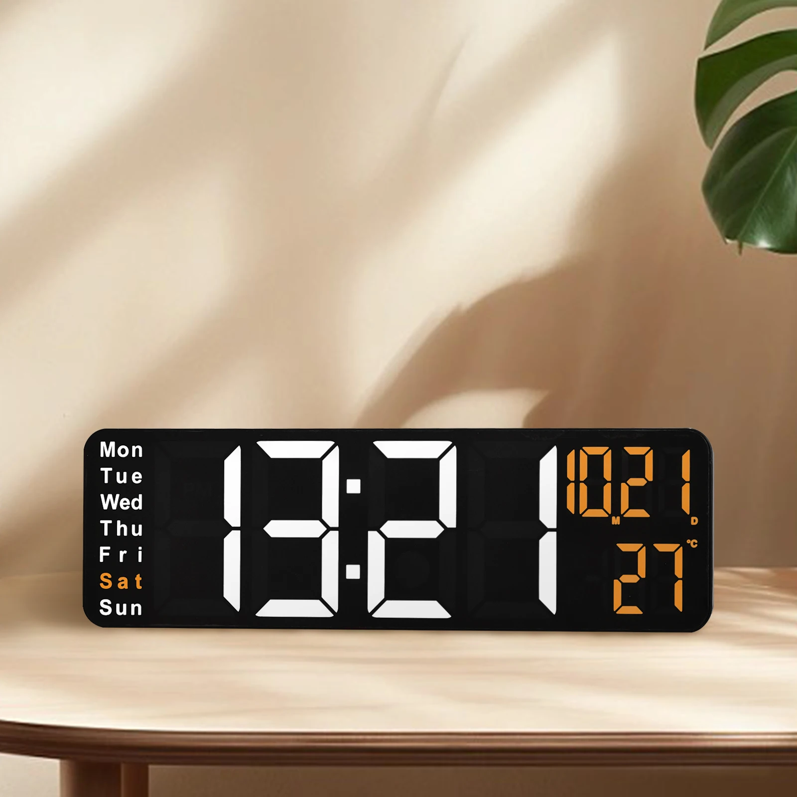 Hot Selling Multi-function Led Display Clock With Temperature Week And Calendar Remote Control Digital Smart Wall Clock