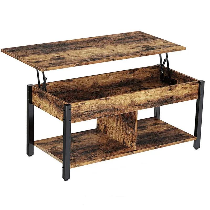 modern storage wood multifunction lift top folding wood coffee table for living room furniture
