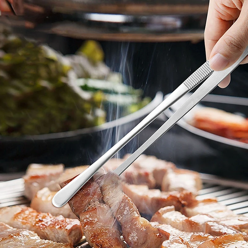 Super Long Kitchen Chef Cooking Tweezer Bbq Stainless Steel Food Tongs Serving Tongs Cooking Chef Tweezers