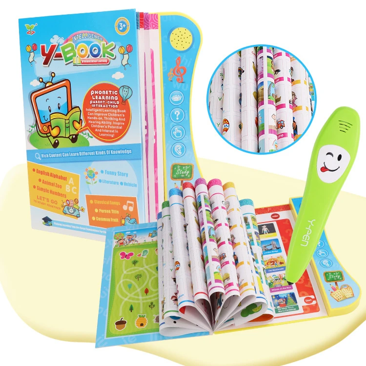 Arabic Learning Kids Education Sound Book Gift Toy Muslim Children Preschool E-book with Pen