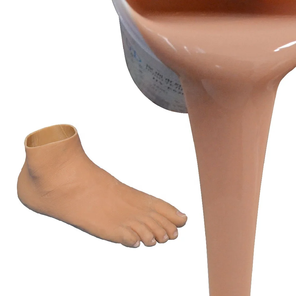 Liquid silicone rubber for Medical Grade limbs Skin Color Silicone Rubber For Human Body silicon gel Making