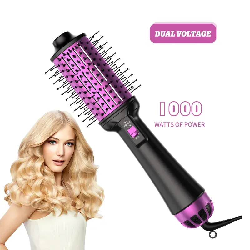 035 Professional 1000w Hot Ceramic Dual voltage 3 In 1 One Step Blow Hair Dryer Volumizer Hot Air Brush
