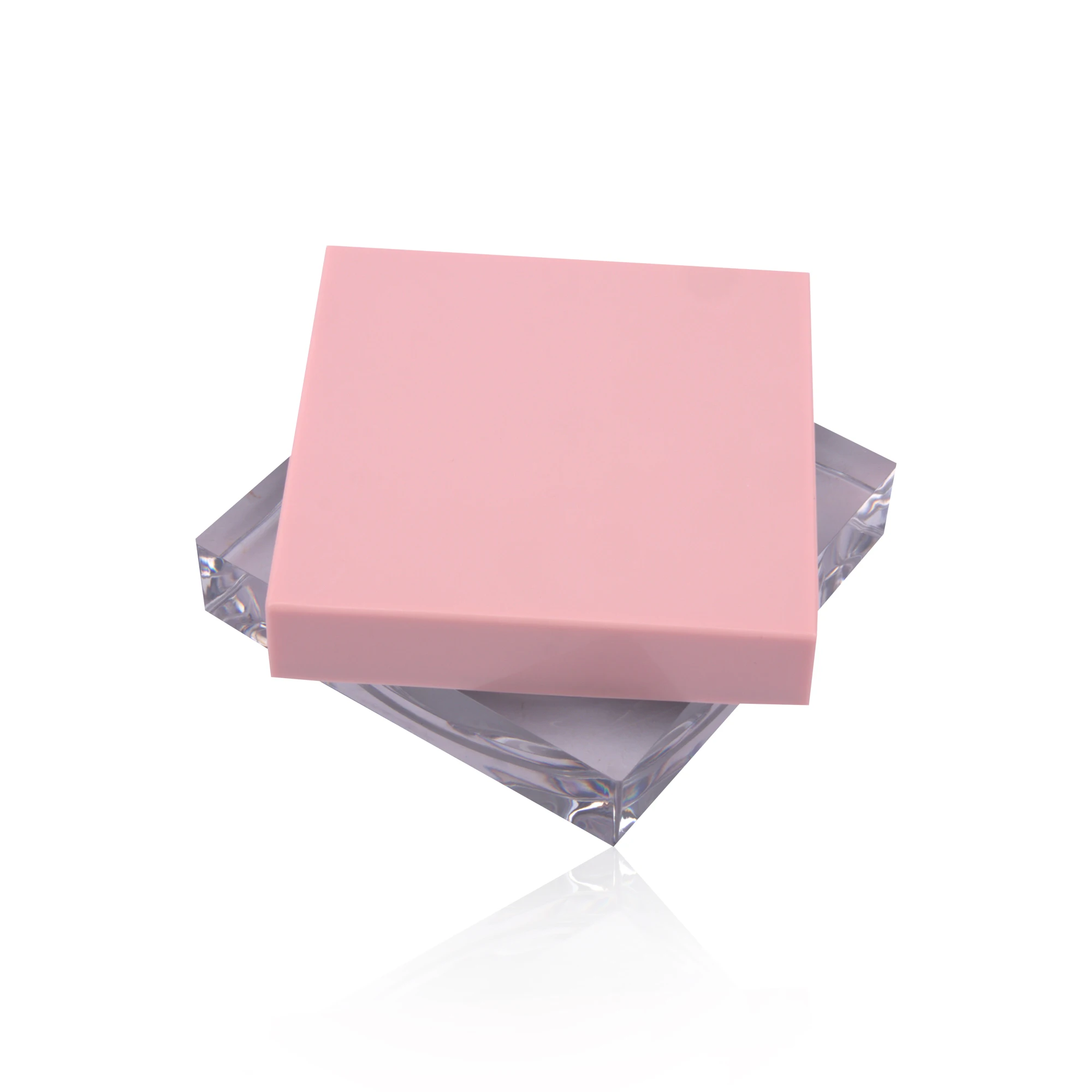 Wholesale Custom Plastic Square Shape Empty Loose Powder Case Powder Jar With Sifter 19g