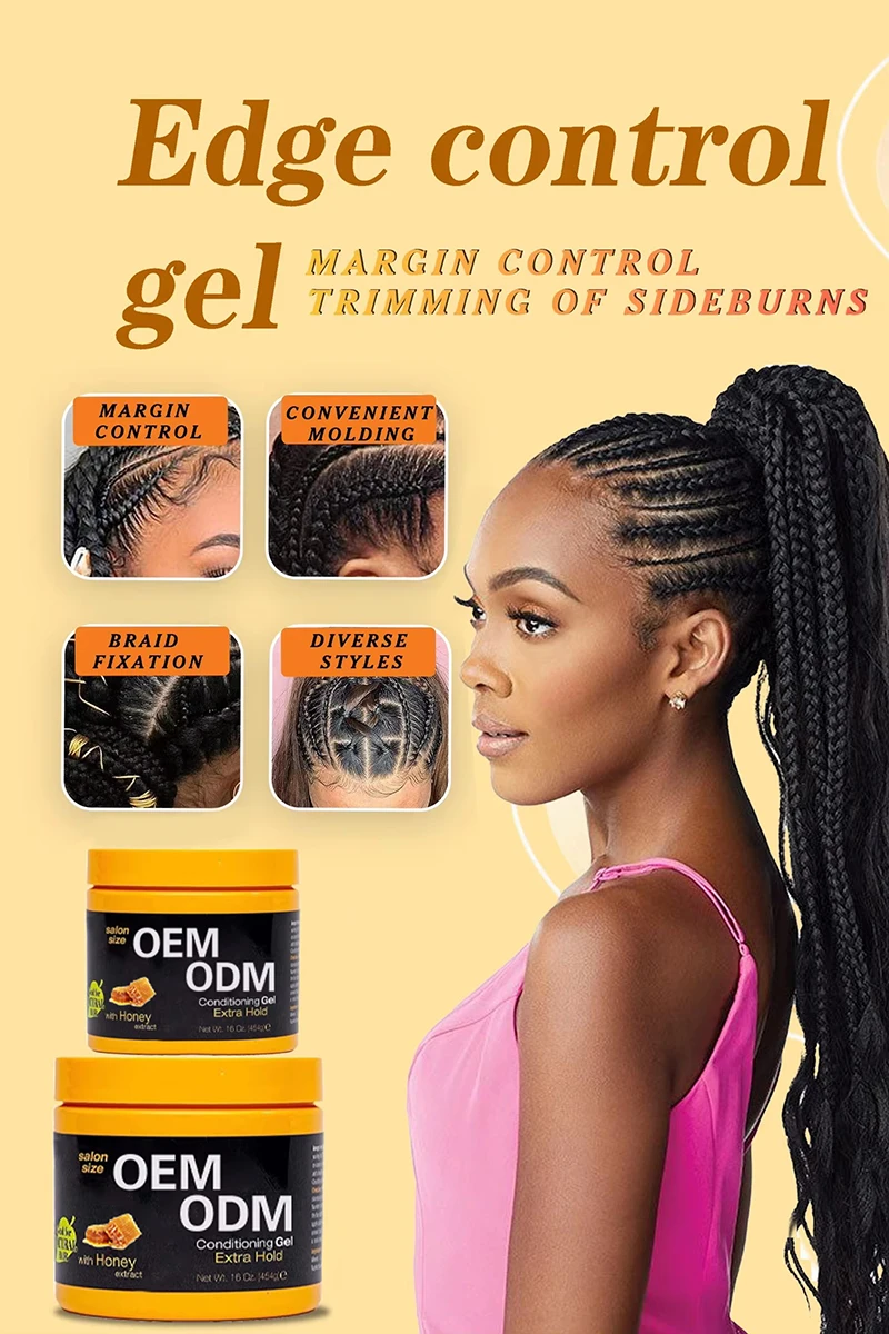Hot Selling Edge Control Shine And Jam Hair Gel Extra Hold Styling Gel Wax For Black Hair Locks Weaves Braids