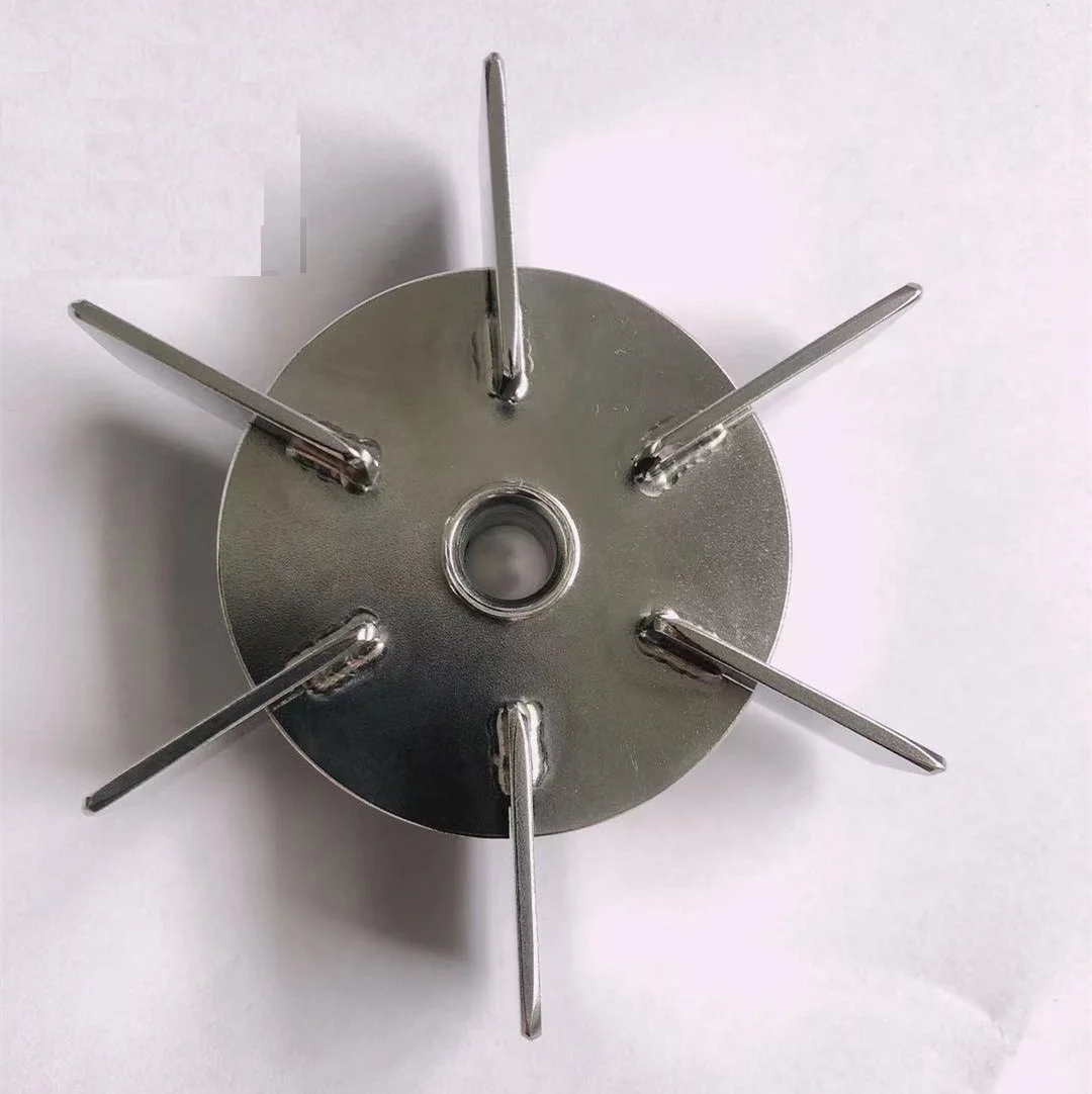 laboratory scale straight flat blade disc rushton turbine mixing impeller