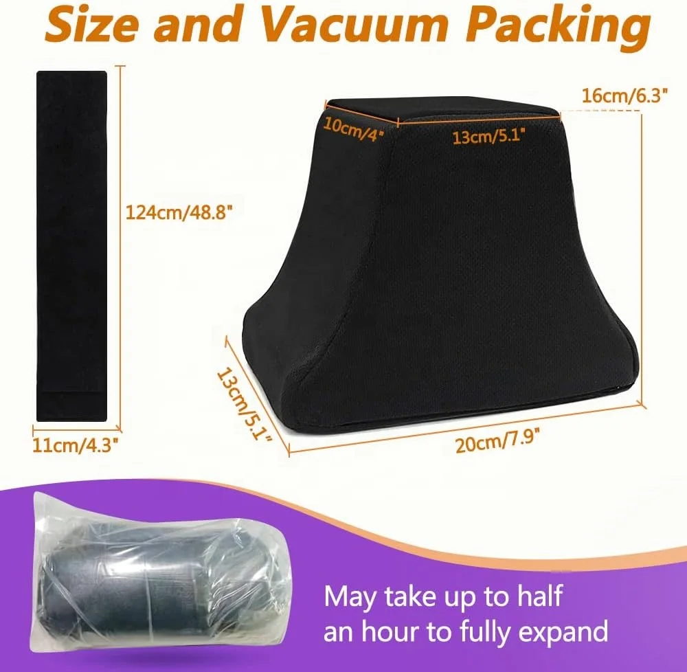 Orthopedic Wedge Knee Separator Pillow for Hip Replacement Surgery | High Density Foam Legs Separator Small Pillow with Strap