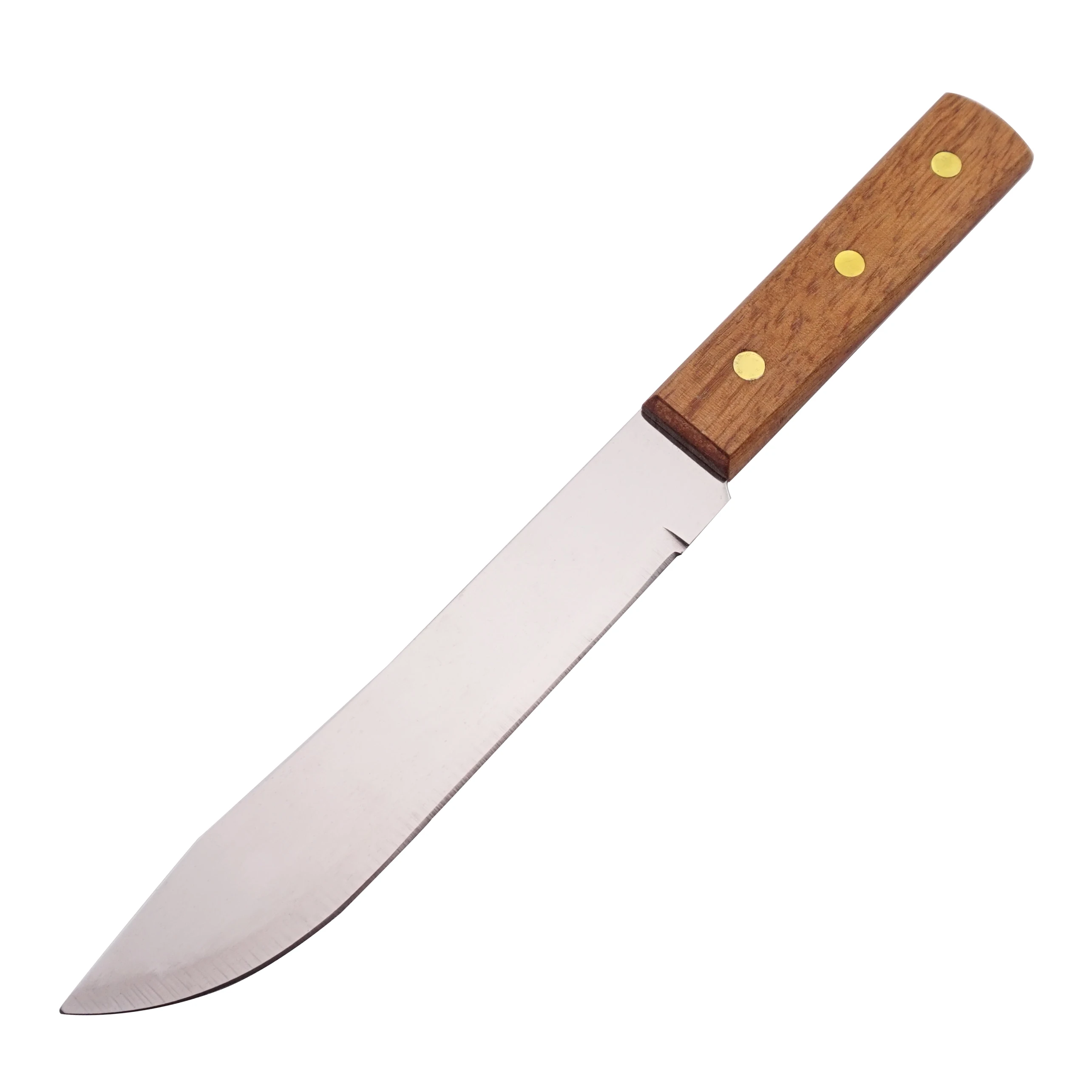 7 Inch Bull Nose Slaughter Knife With Wooden Handle