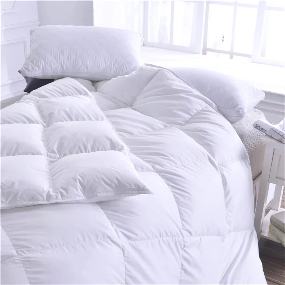 duvet duvet 95% white goose down thickened winter duvet eiderdown 80 cotton jacquard double layer solid shell quilt core quilt